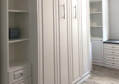 Miller's Murphy Bed & Home Office: bed cabinet with flanking bookshelf cabinets